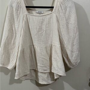 Madewell lightspun millbrook puff sleeve top